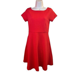 Banana Republic Coral Waffle Pleated Dress Size 0